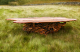 Rustic Handmade Reclaimed Elm and Oak Stump Coffee Table