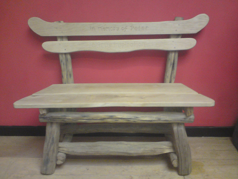 Rustic Salvaged Oak Garden, Kitchen or Cosy Fireplace Bench. Handmade in Wales, UK