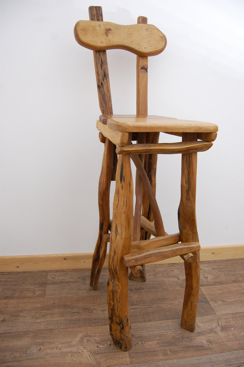 Tall Stool with Backrest