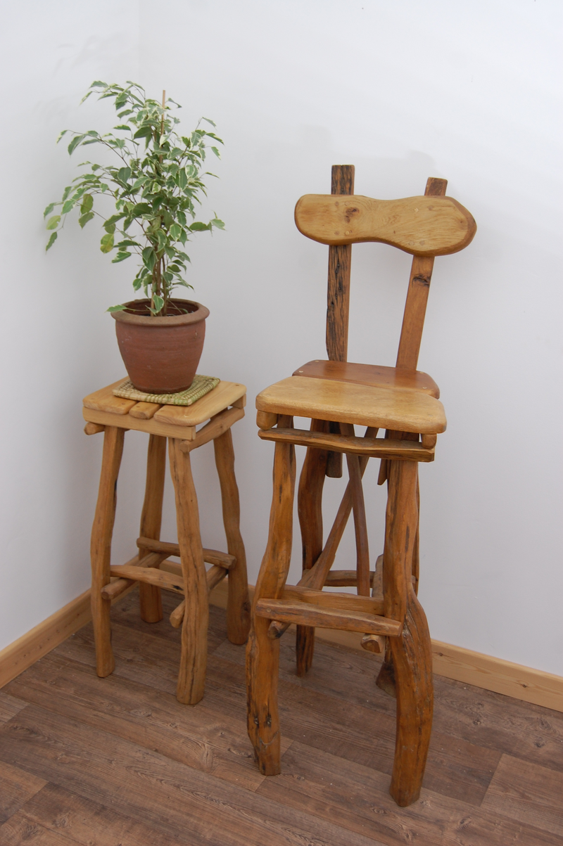 Tall Stool with Backrest Taran Eco